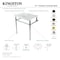 Kingston Brass 31 Console Sink with Brass Legs 8Inch, 3 Hole, WhiteMatte Black KVBH31227W4B0 - alternate 3